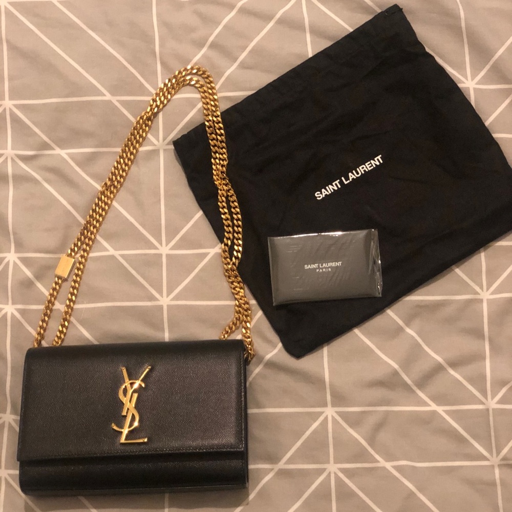 YSL Small KATE Monogram leather shoulder bag